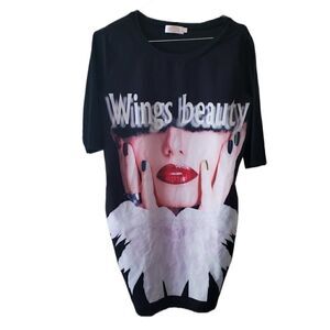 Yativi Wings Beauty Graphic Dress with Pockets